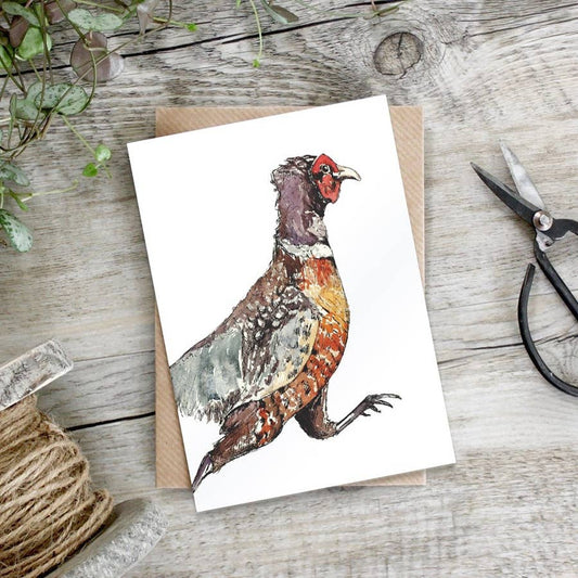 Running Pheasant Card