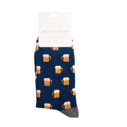 Mr Sparrow Beer Sock Navy