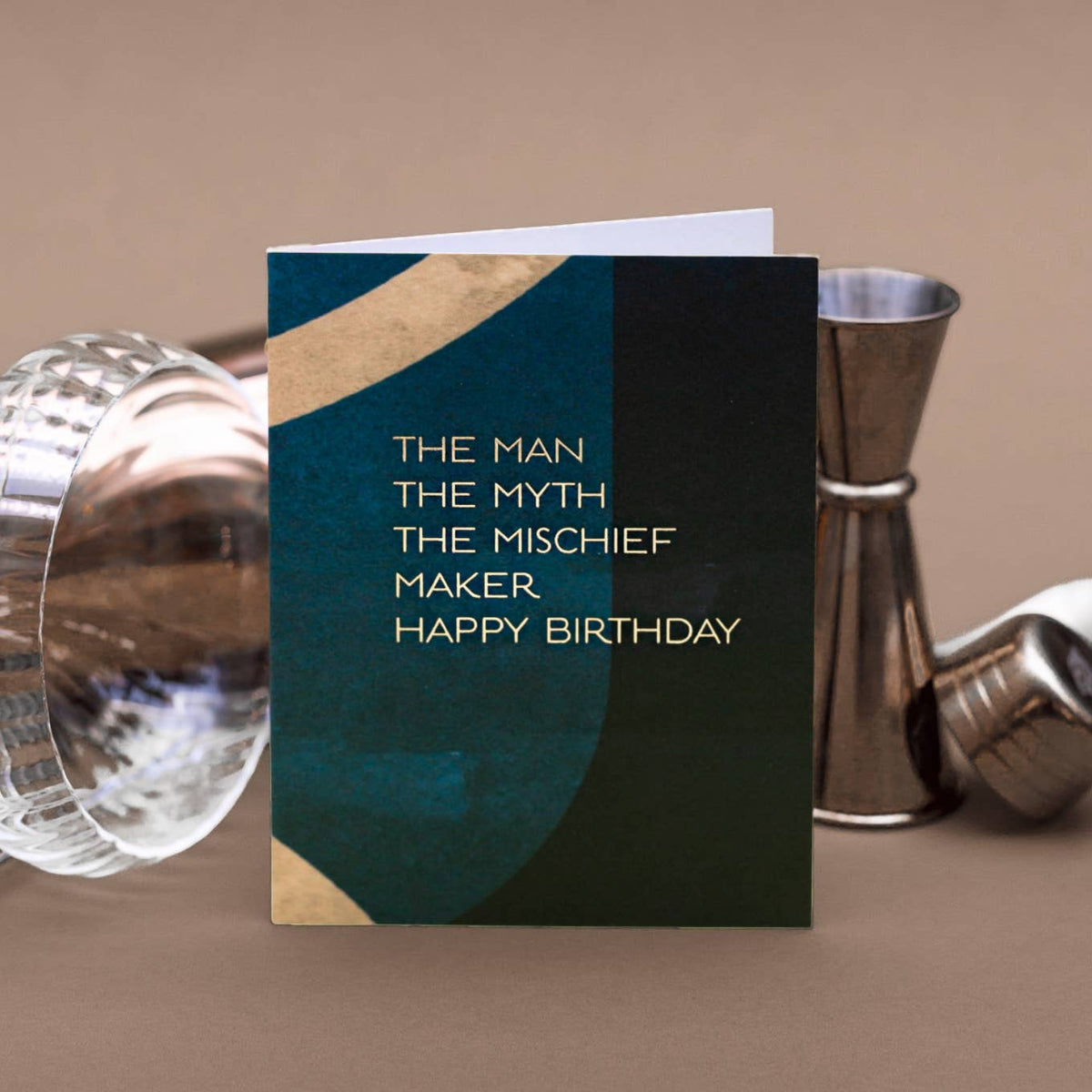 The Man, the Myth, The Mischief  Card (Cello-Free)