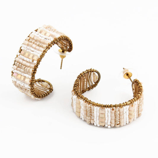 Pearl And Gold Hoops