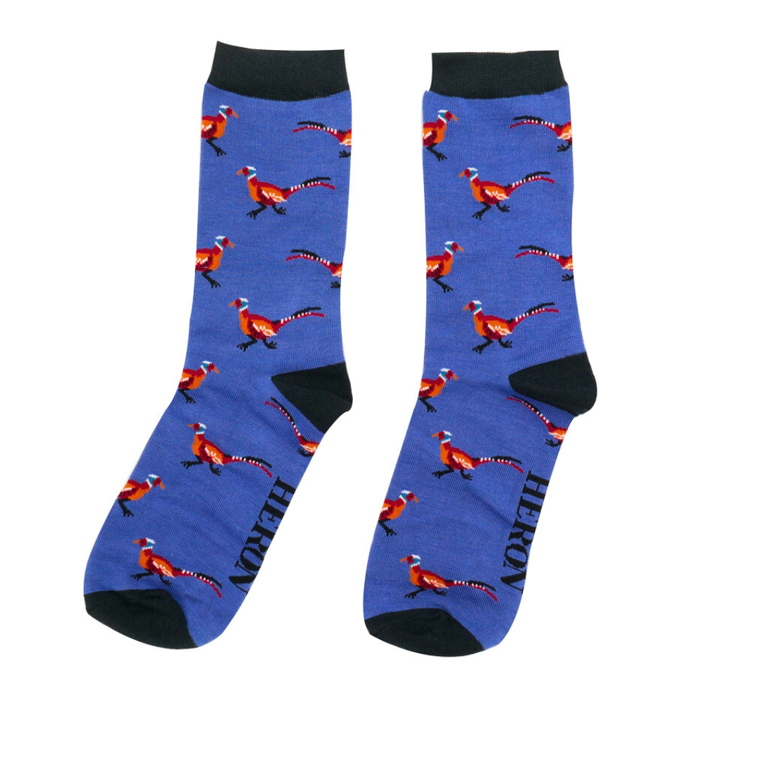 Mr Heron Pheasants Socks Box