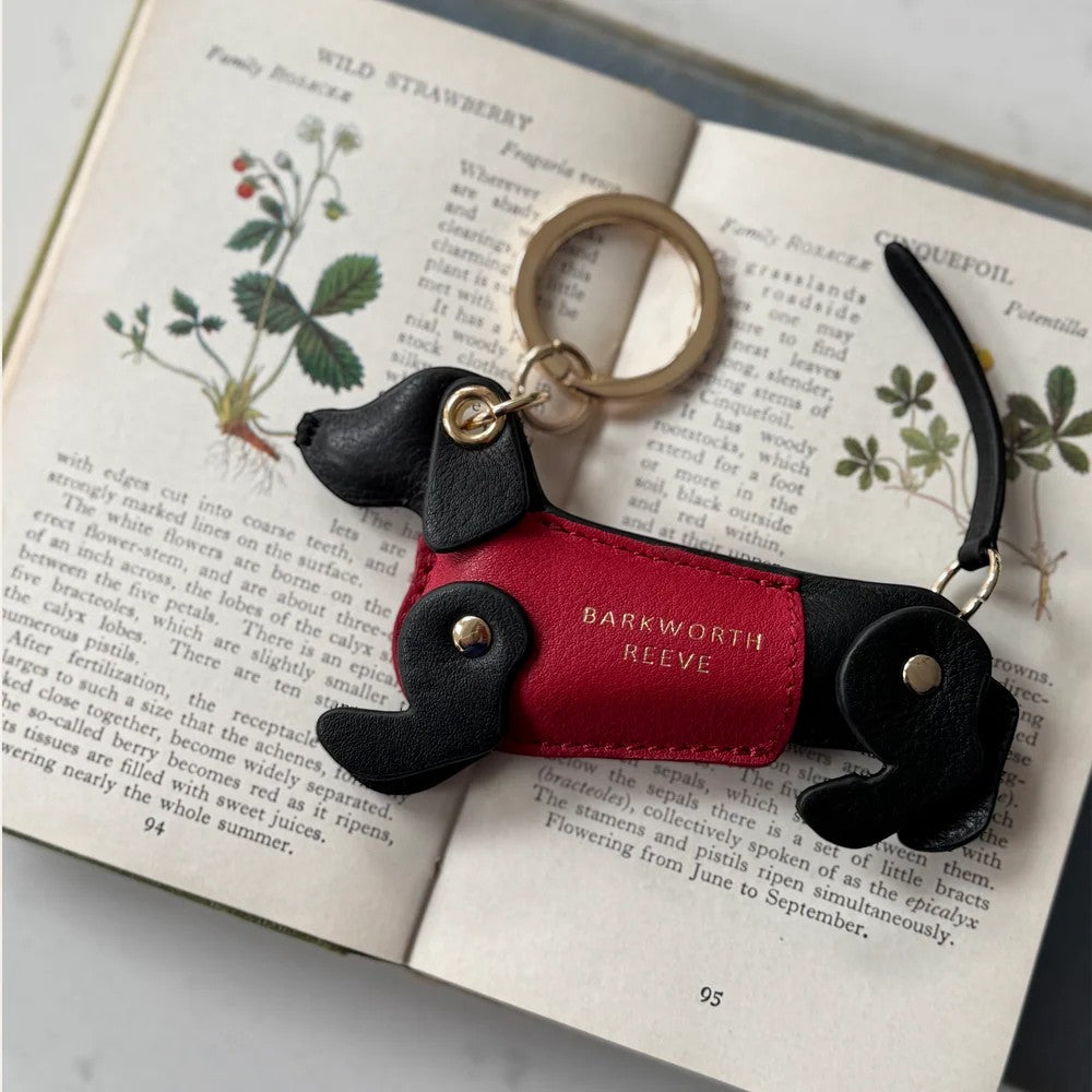 Barkworth Reeve Bertie Sausage Dog Keyring Black/Red