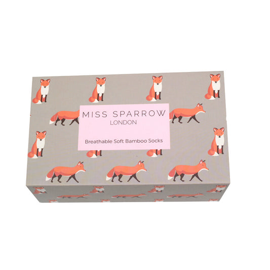 Miss Sparrow Foxes Sock Box