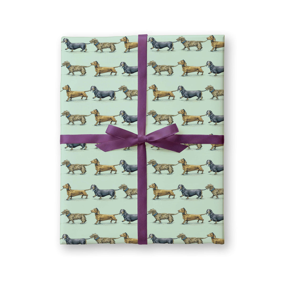 String of Sausage Dogs Gift Wrap