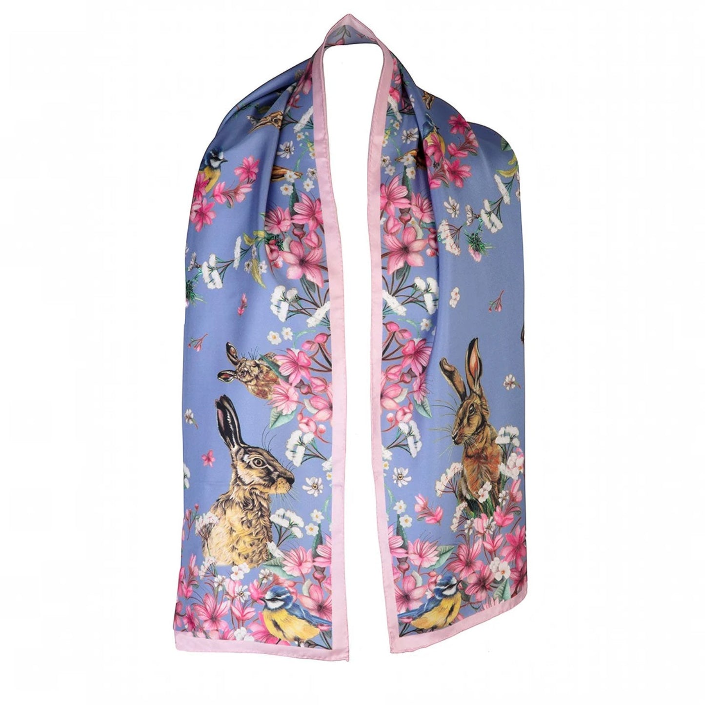 Clare Haggas Oopsie Daisy Periwinkle Classic Silk Scarf