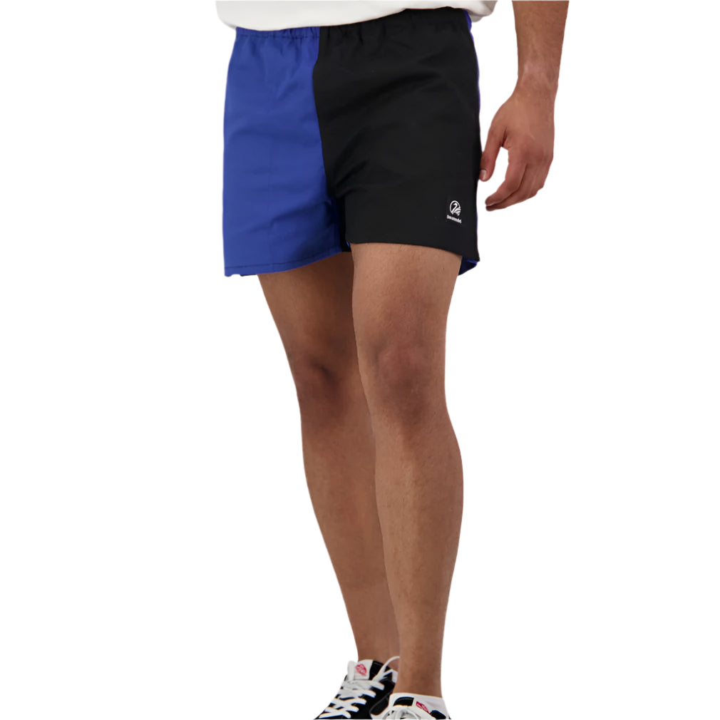 Swanndri Chequered Rugby Shorts in Blue/Black