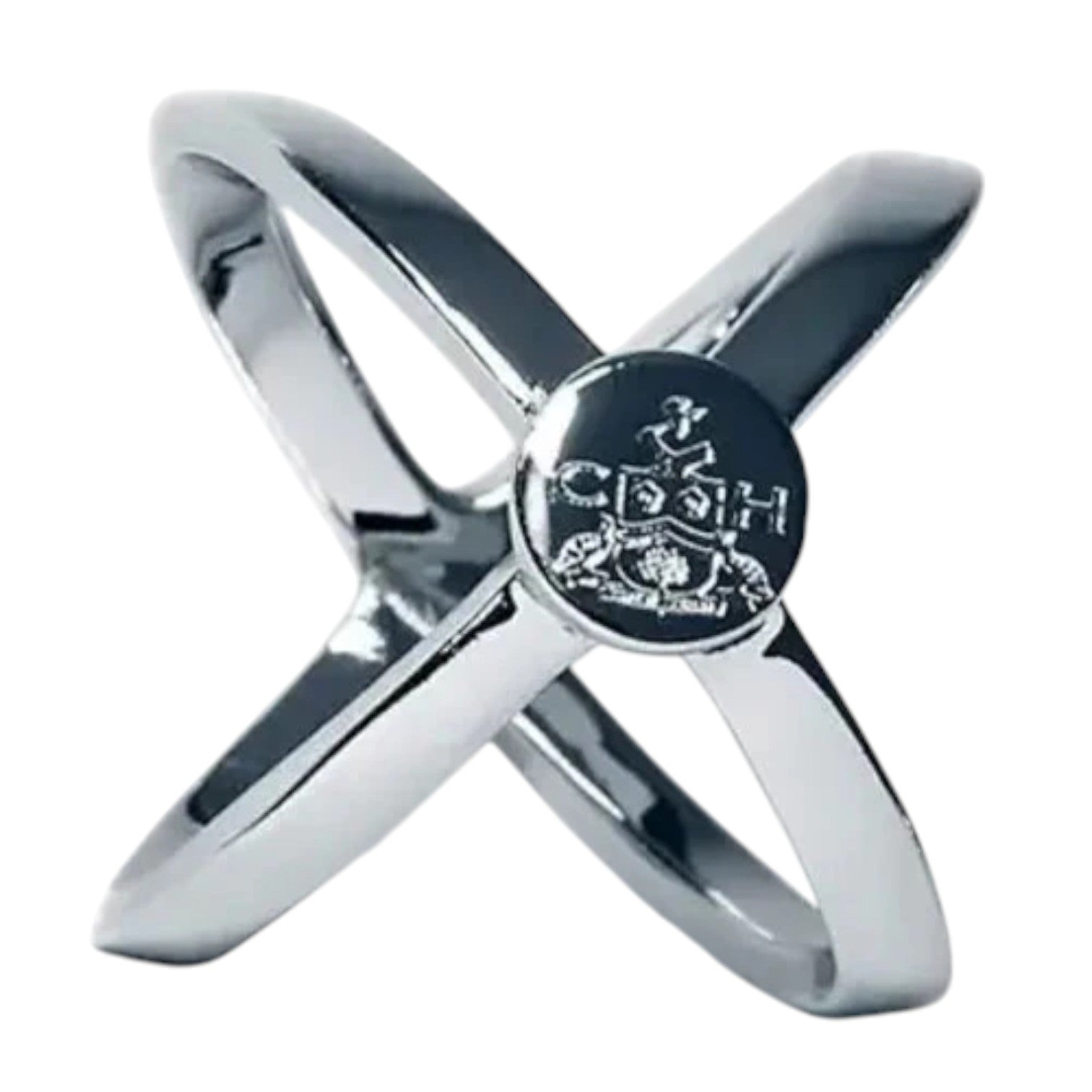 Clare Haggas Classic Scarf Ring Silver Finish