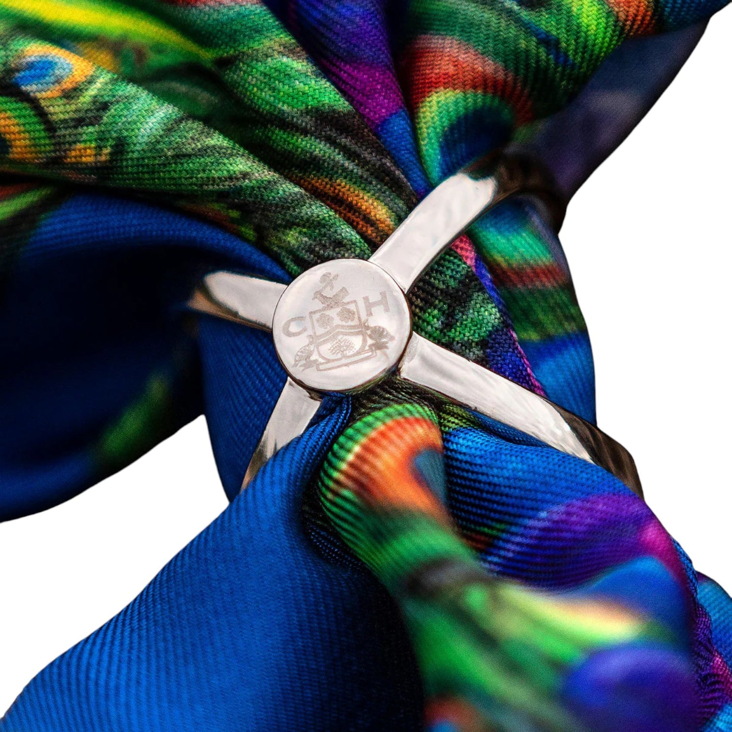 Clare Haggas Classic Scarf Ring Silver Finish