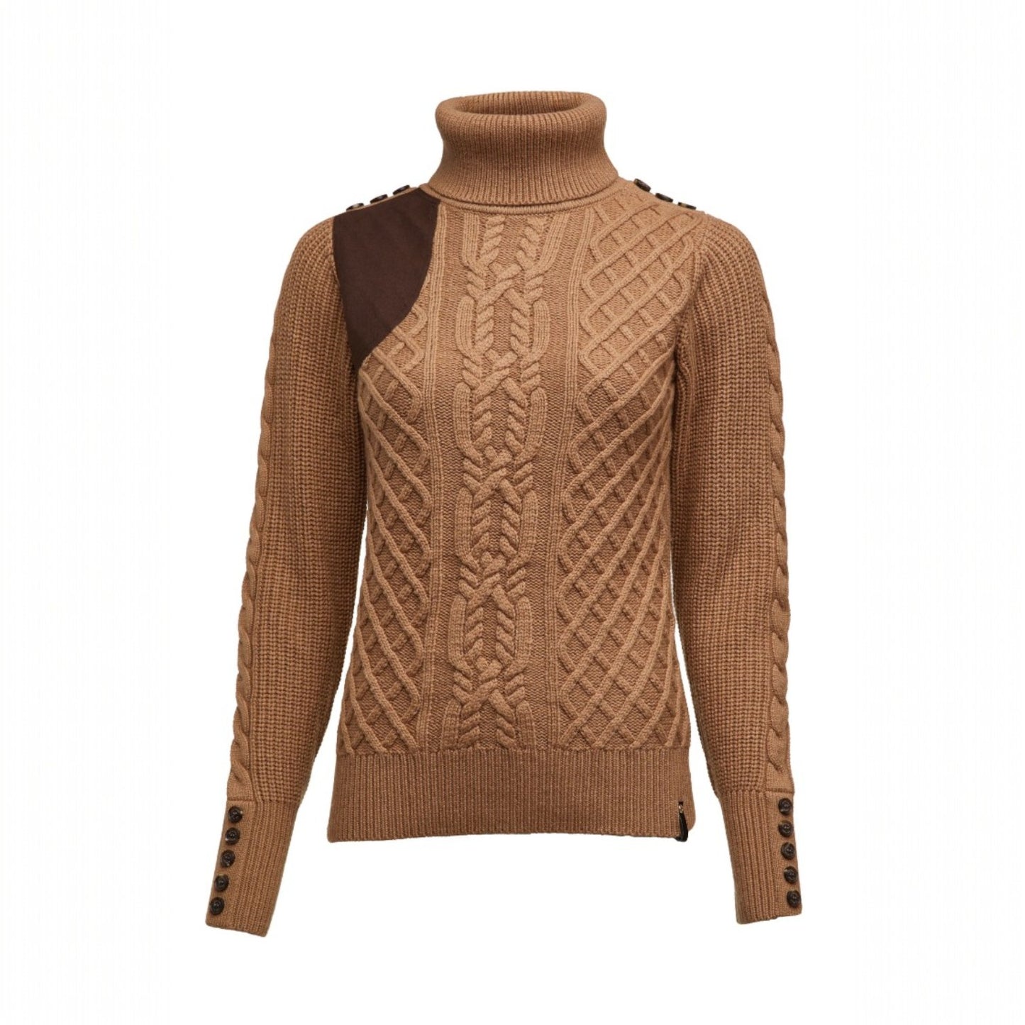 Holland Cooper Country Roll Neck Knit Caramel