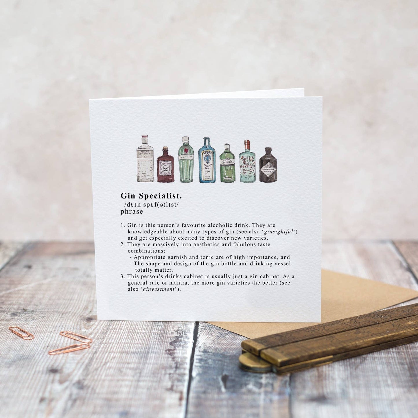 Gin Specialist Card (Cello-Free)