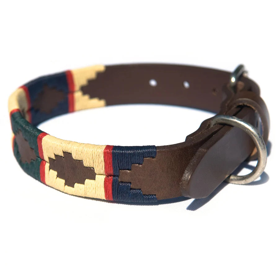 Pioneros Dog Collar - 705 Red Stripe