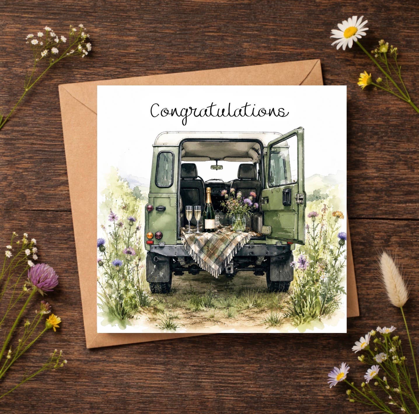 Congratulations Land Rover Inspired Card