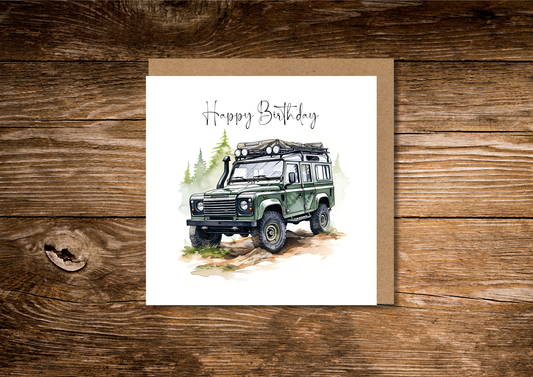 Land Rover Birthday Card