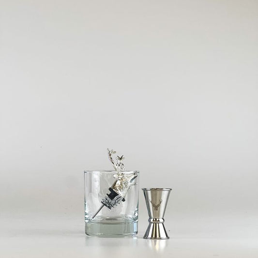 Glass, Pourer and Jigger Set - Stag