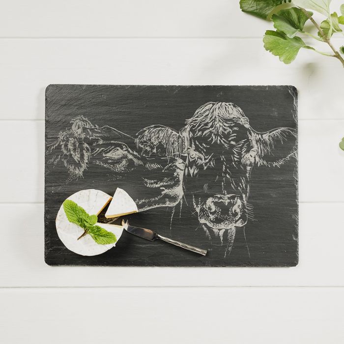 Slate Cheese Board - Kissing Cows