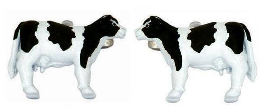 Black & White Cow Rhodium Plated Cufflinks