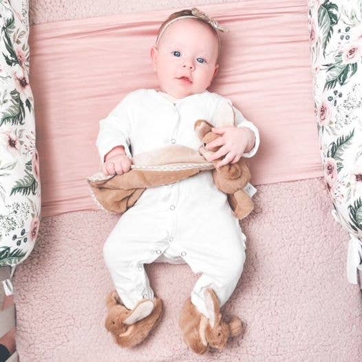 Bunny Baby Plush Soft Toy Soother Comforter Brown