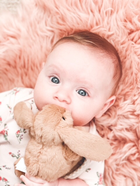 Bunny Baby Plush Soft Toy Soother Comforter Brown