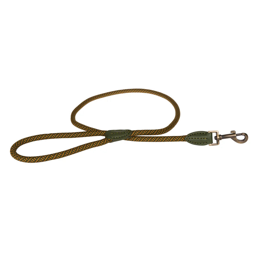 Sophie Allport Rope Dog Lead Forest Green