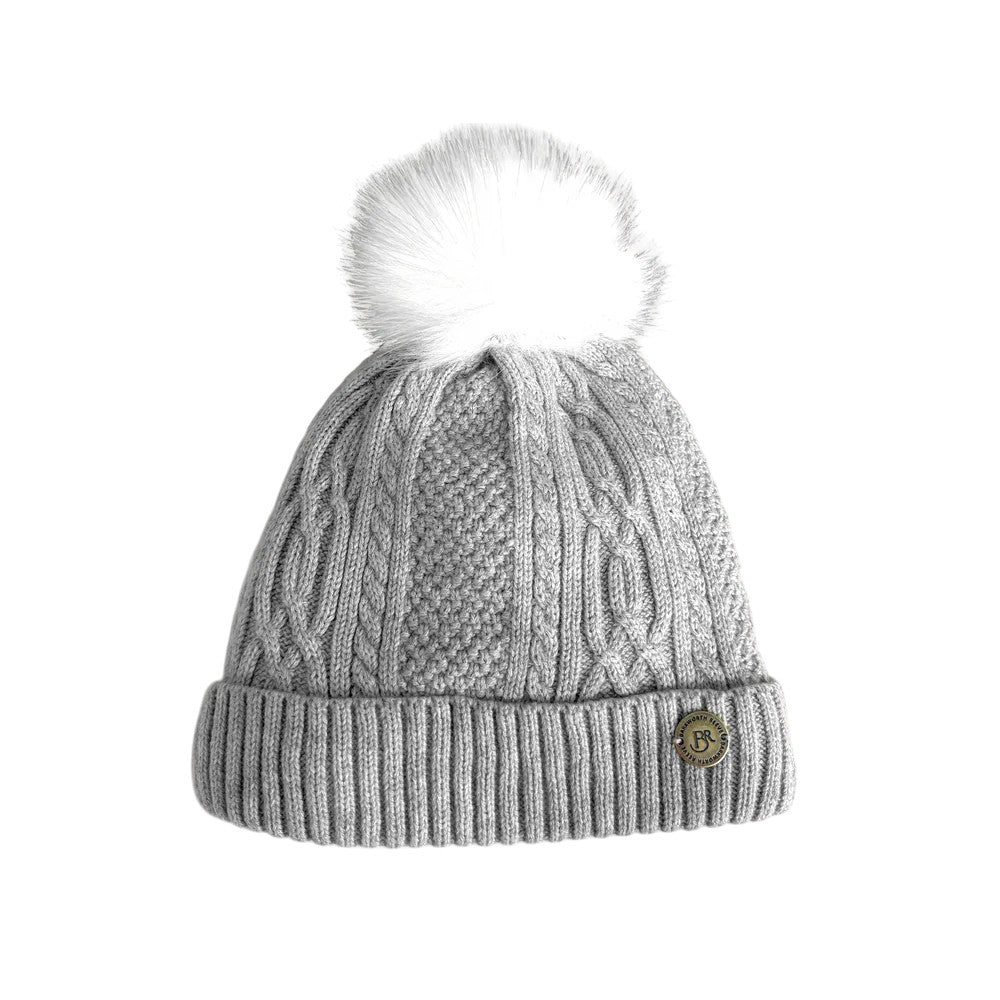 Barkworth Reeve Bobble Hat Light Grey