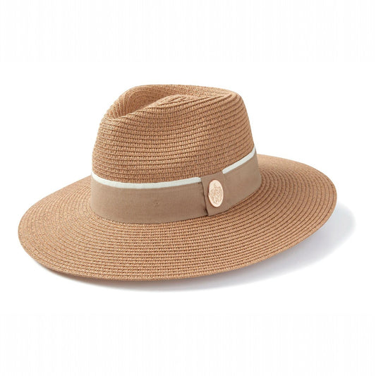 Hicks & Brown The Hemley Fedora in Natural (Fawn Ribbon)