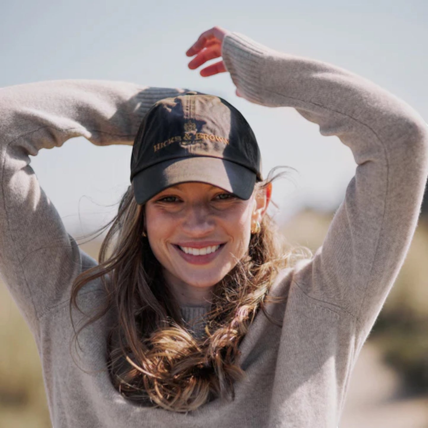 Hicks & Brown Wax Baseball Cap in Olive Green