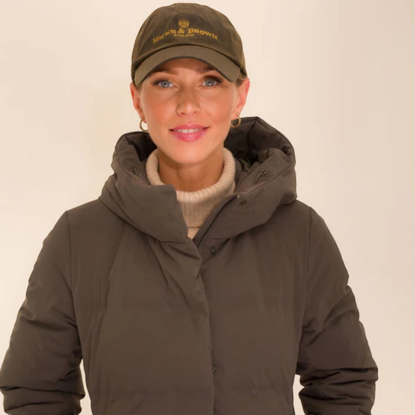 Hicks & Brown Wax Baseball Cap in Olive Green