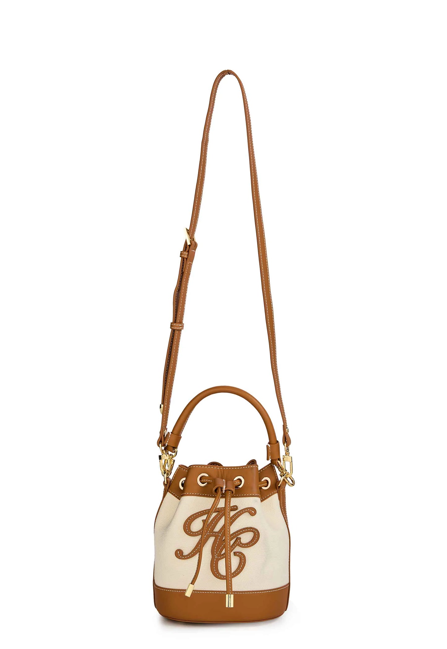 Holland Cooper Amalfi Bucket Bag Tan Canvas