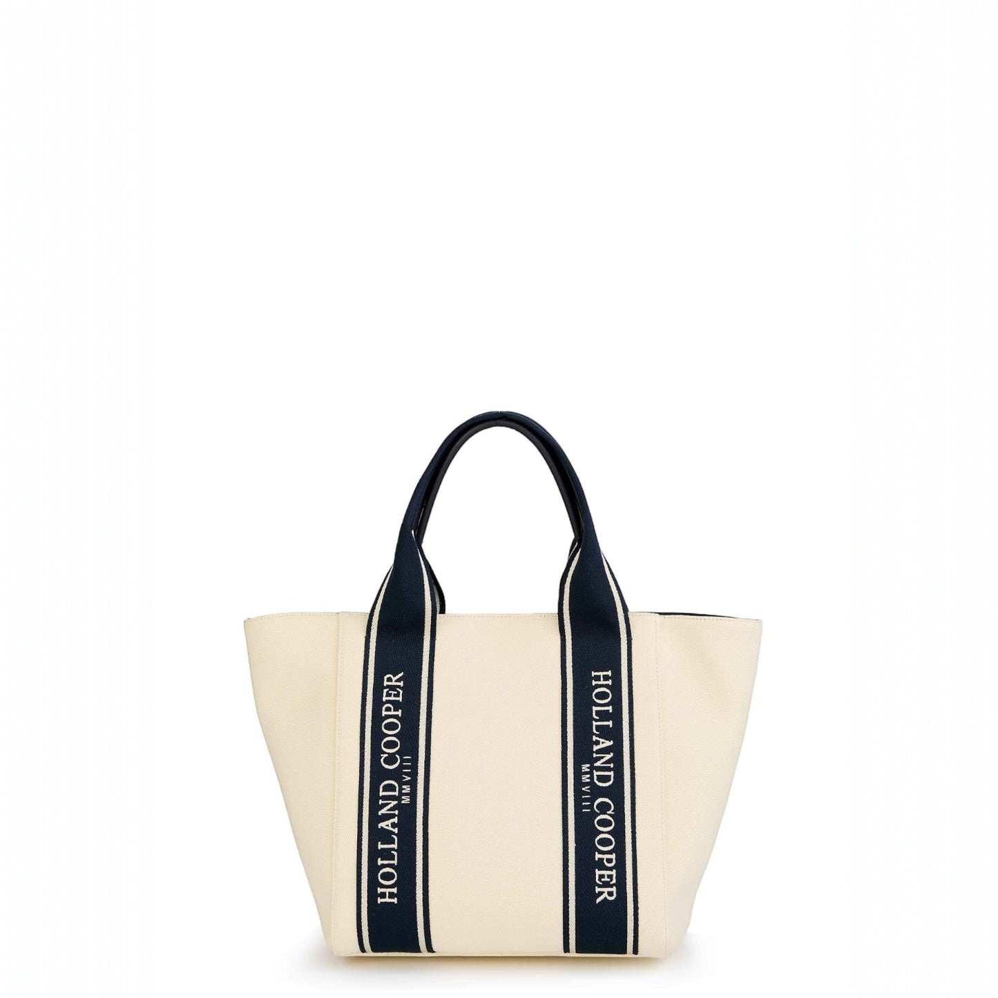 Racquets Tote Ecru Navy