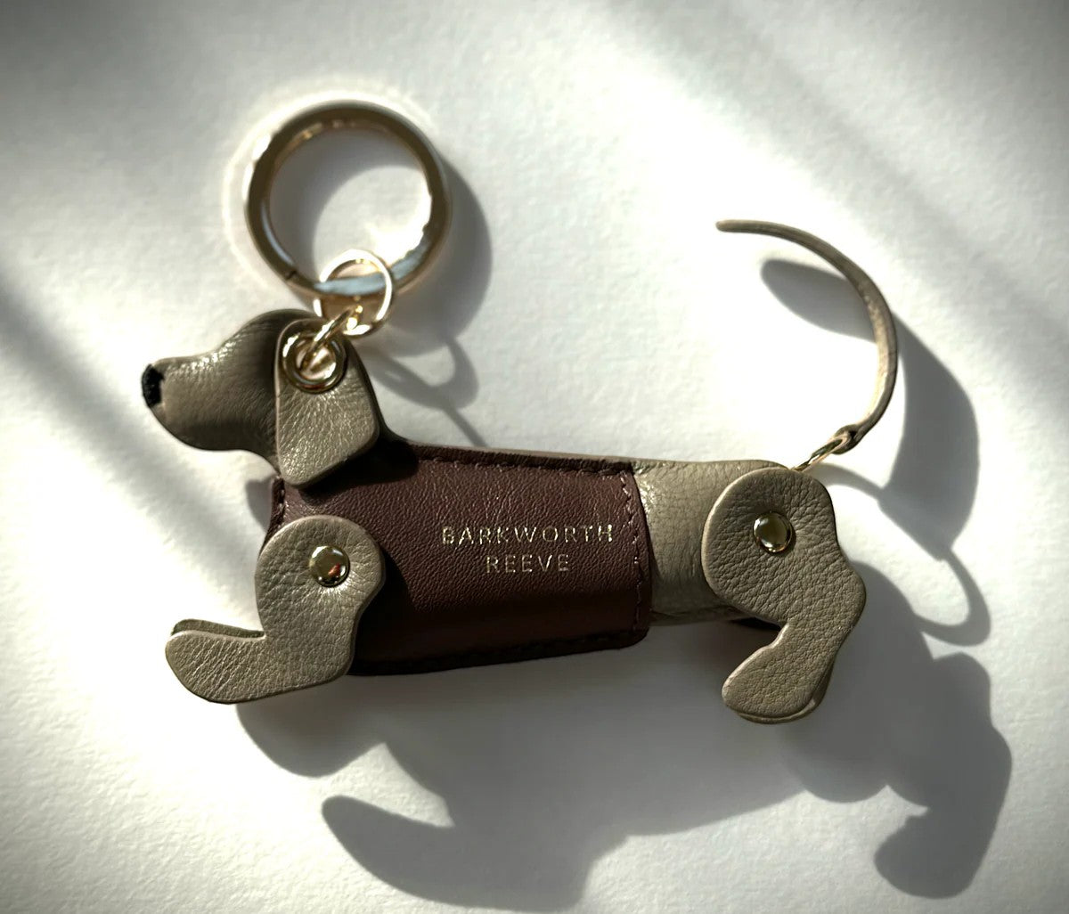 Barkworth Reeve Bertie Sausage Dog Keyring Mink/Pink