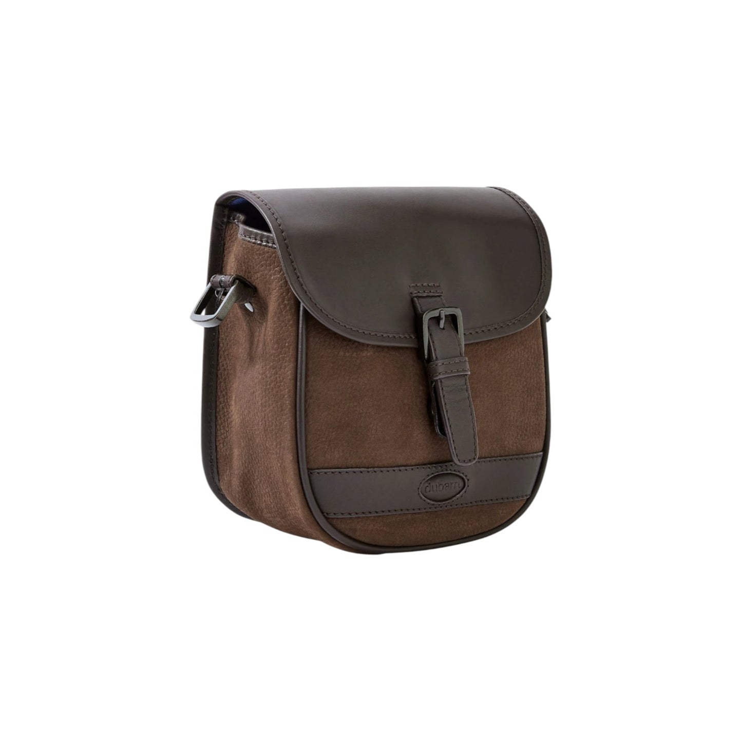 Compact leather saddle bag with internal zip pocket and adjustable leather strap.