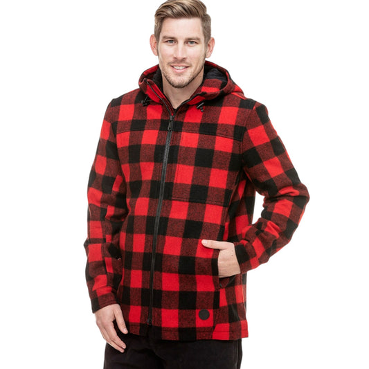 Swanndri Red/Black Check Hudson Hoodie