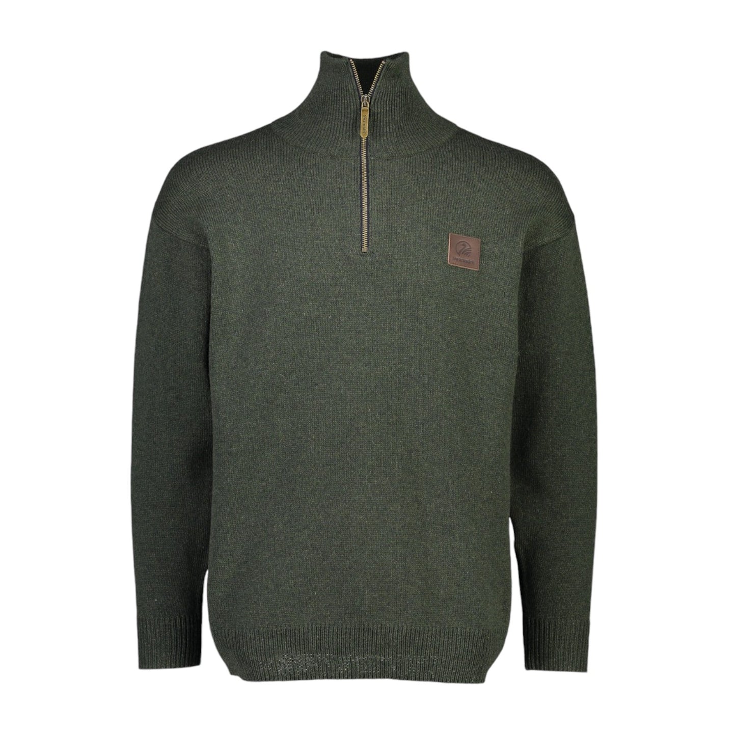 Swanndri Olive Mariner Zip Neck Sweater