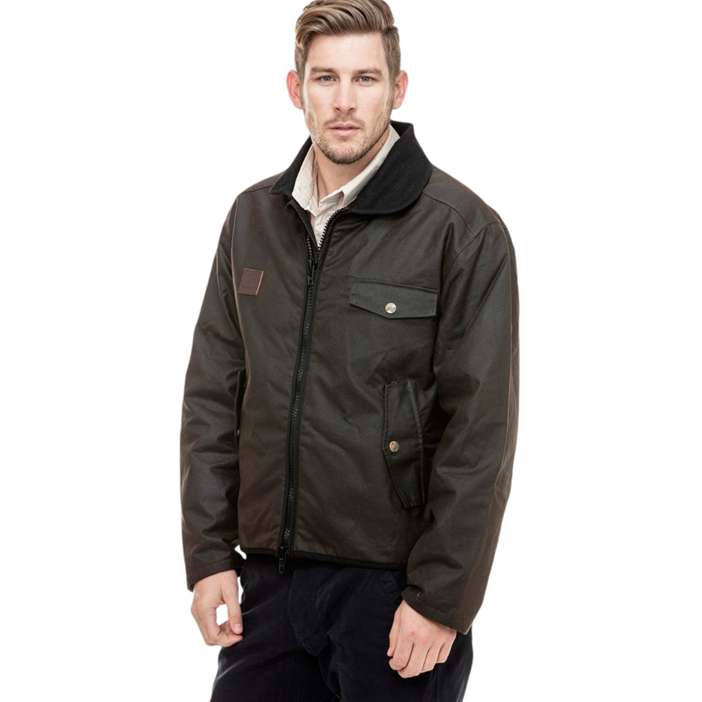 Swanndri Brown Waimak Oilskin Jacket