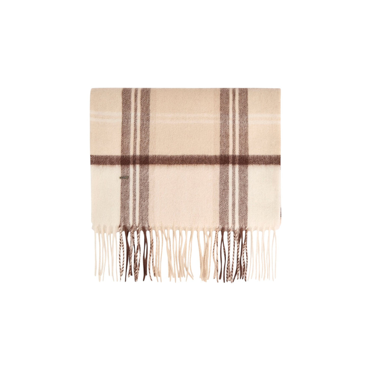 Dubarry New Ross Check Pattern Scarf Oat