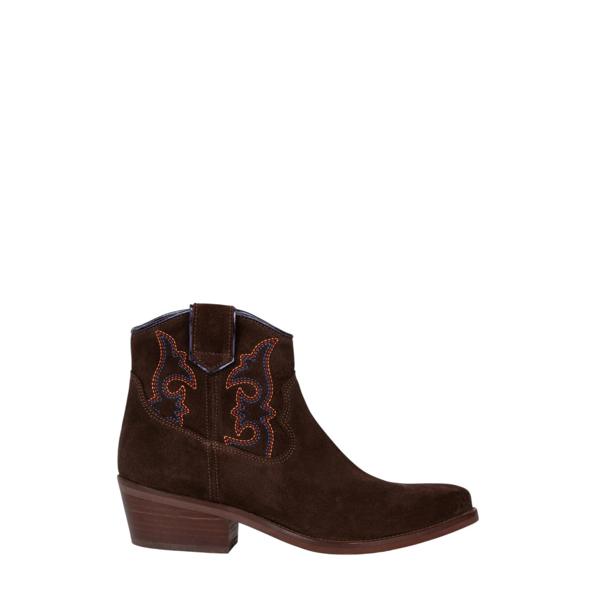 Penelope Chilvers Cassidy Suede Embroidered Boot Bitter Chocolate