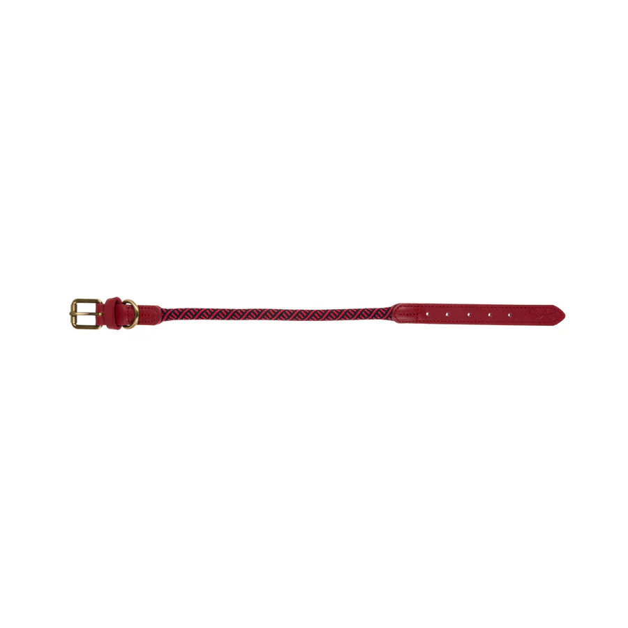 Sophie Allport Rope Dog Collar Red