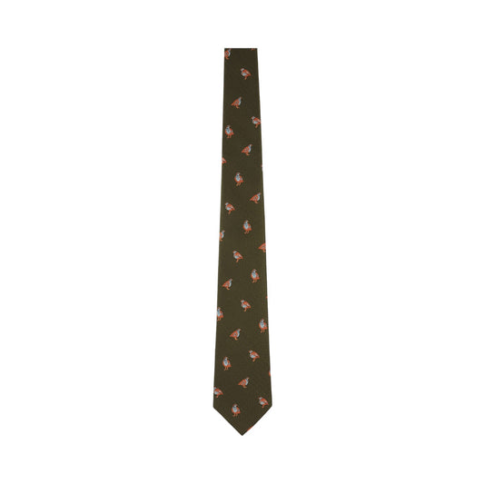 Schoffel Ashford Silk Tie (Boxed) Forest French Partridge