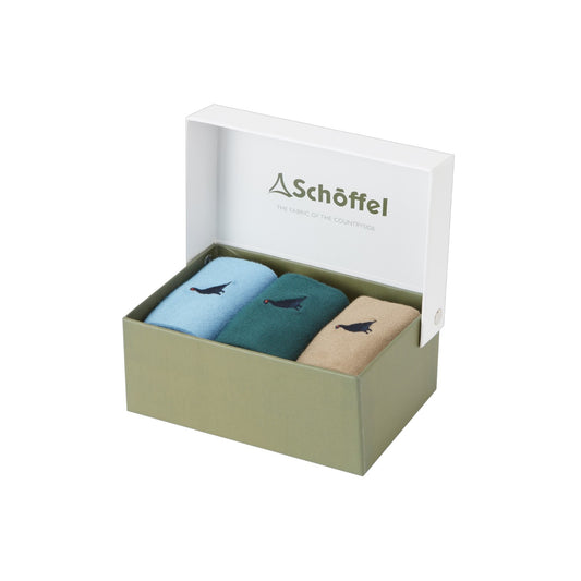 Schoffel Bamboo Sock (Box of 3) Ptarmigan Mix