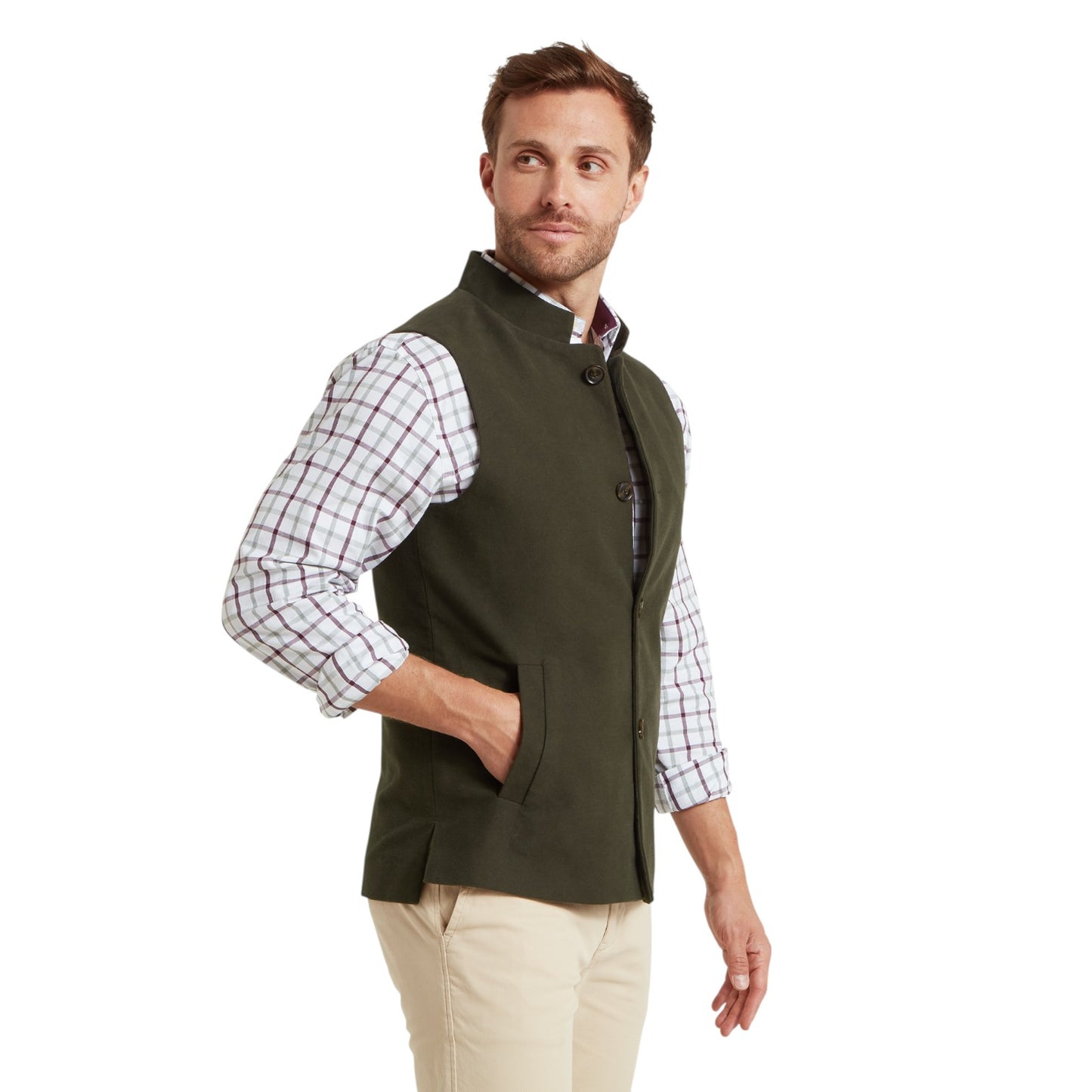Schoffel Barnsdale Nehru Waistcoat - Forest