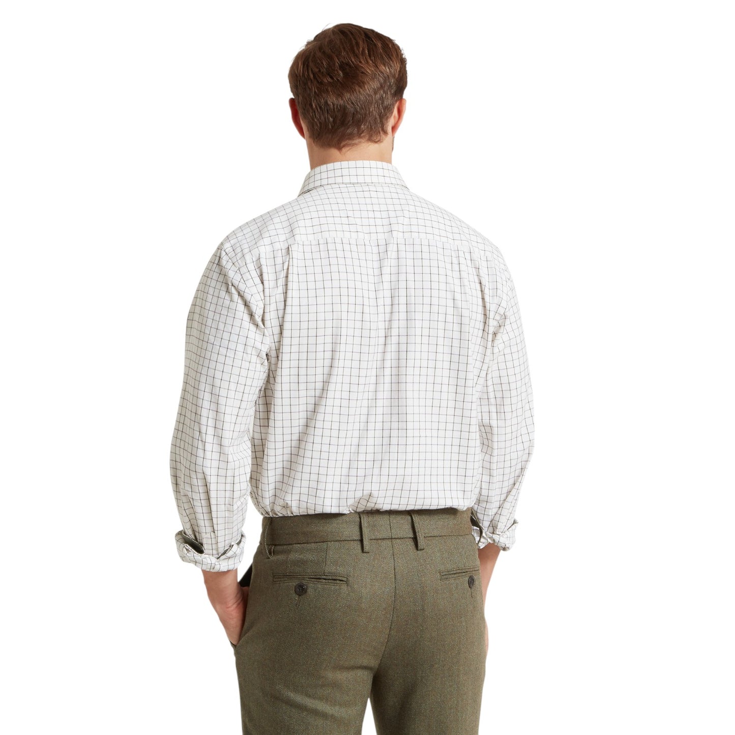 Schoffel Burnham Tattersall Classic Shirt Dark Olive
