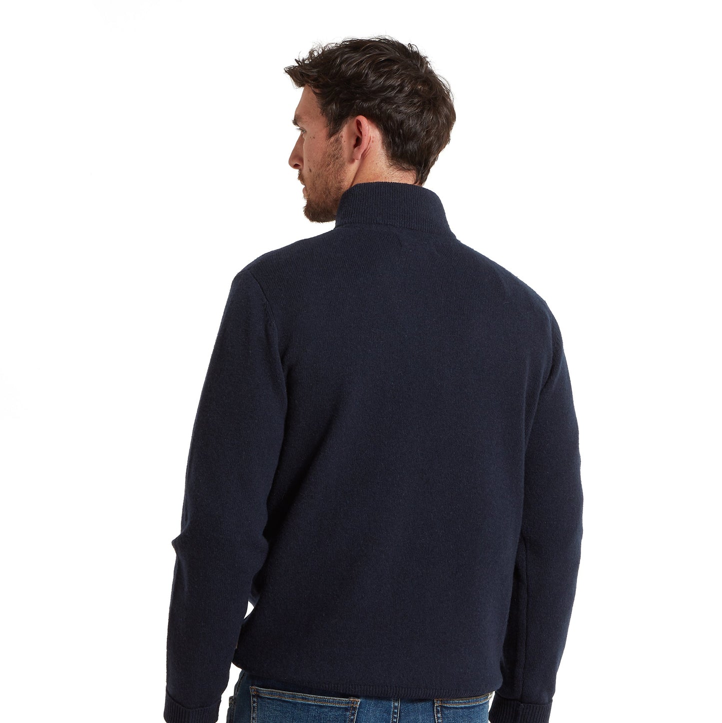 Schoffel Calton Cotton Cashmere 1/4 Zip Jumper Navy