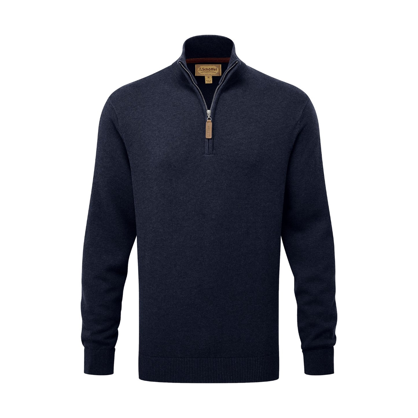 Schoffel Calton Cotton Cashmere 1/4 Zip Jumper - Navy