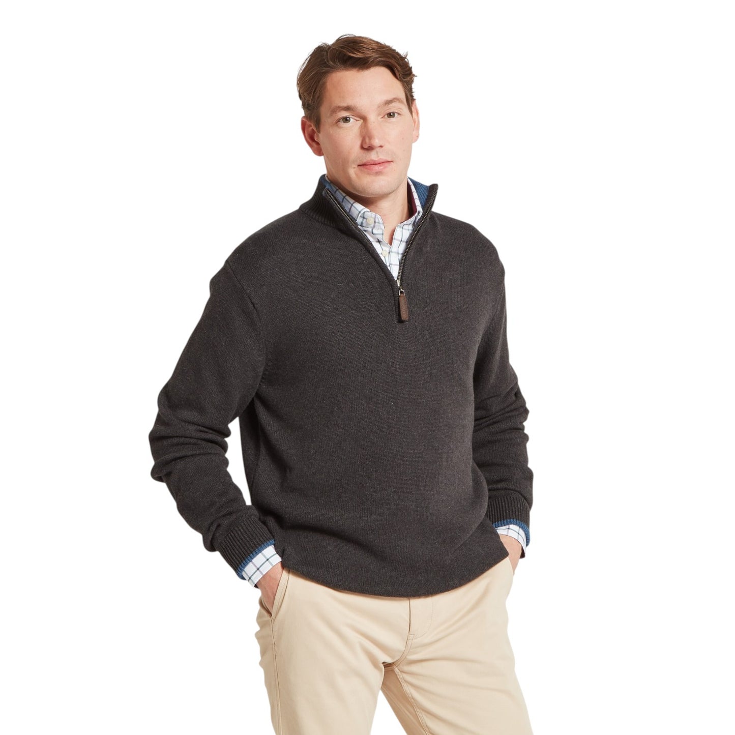 Schoffel Castlebay 1/4 Zip Jumper Charcoal