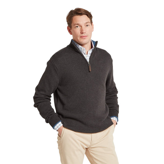 Schoffel Castlebay 1/4 Zip Jumper Charcoal