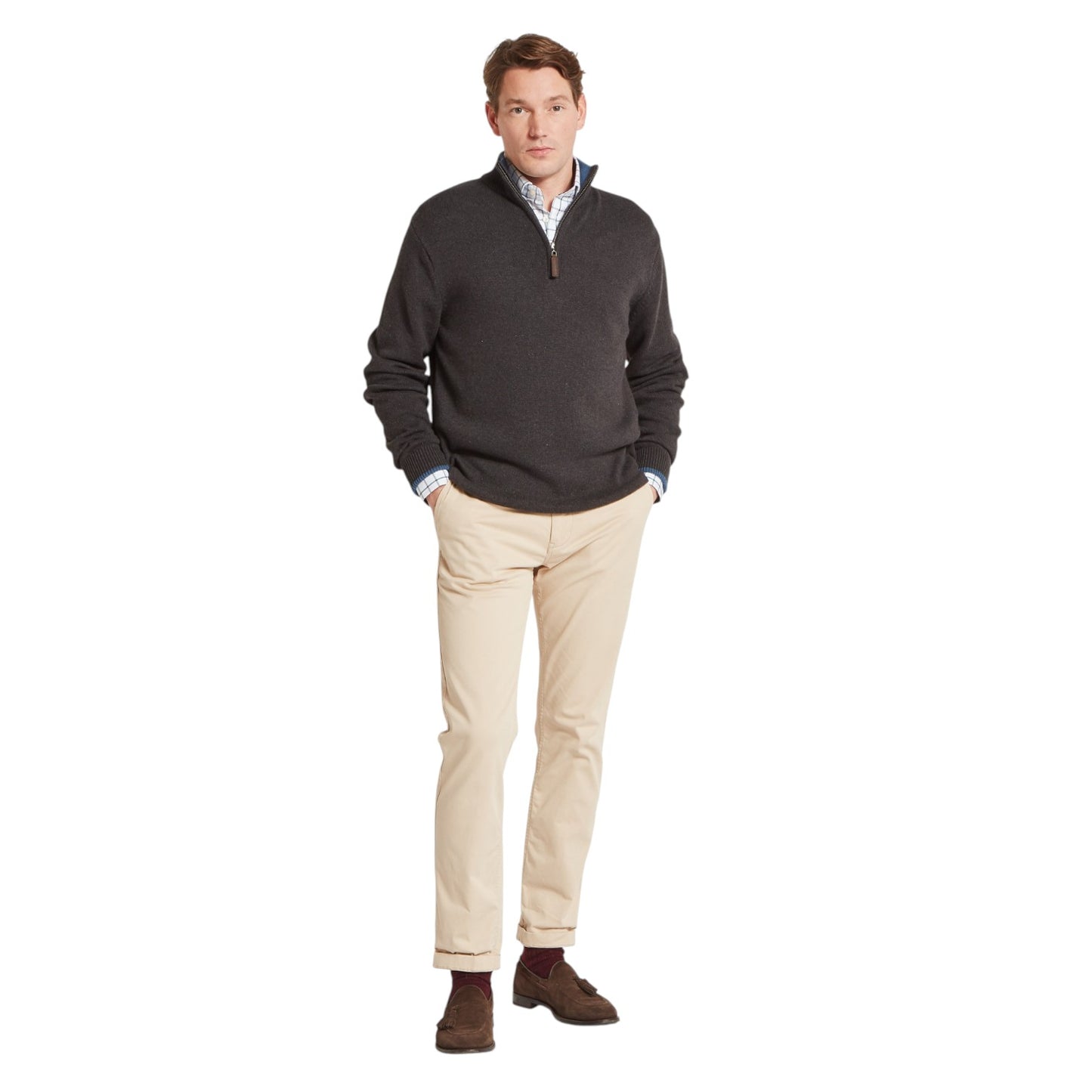 Schoffel Castlebay 1/4 Zip Jumper Charcoal