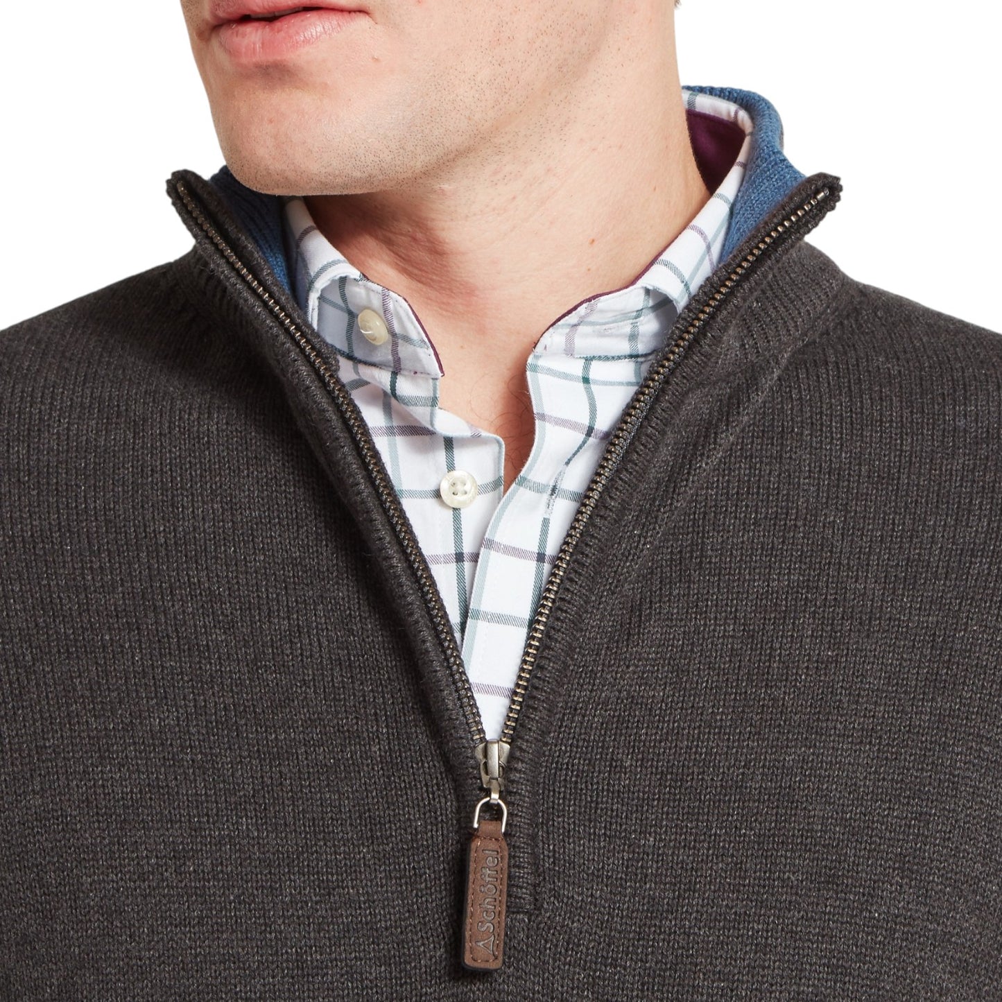 Schoffel Castlebay 1/4 Zip Jumper Charcoal