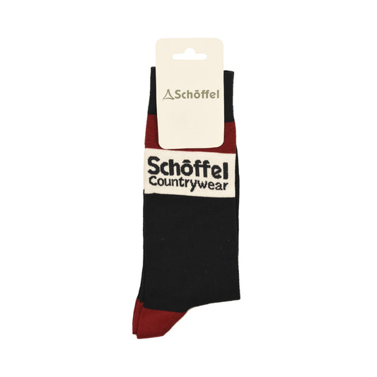 Schoffel Single Cotton Sock Bordeaux Heritage