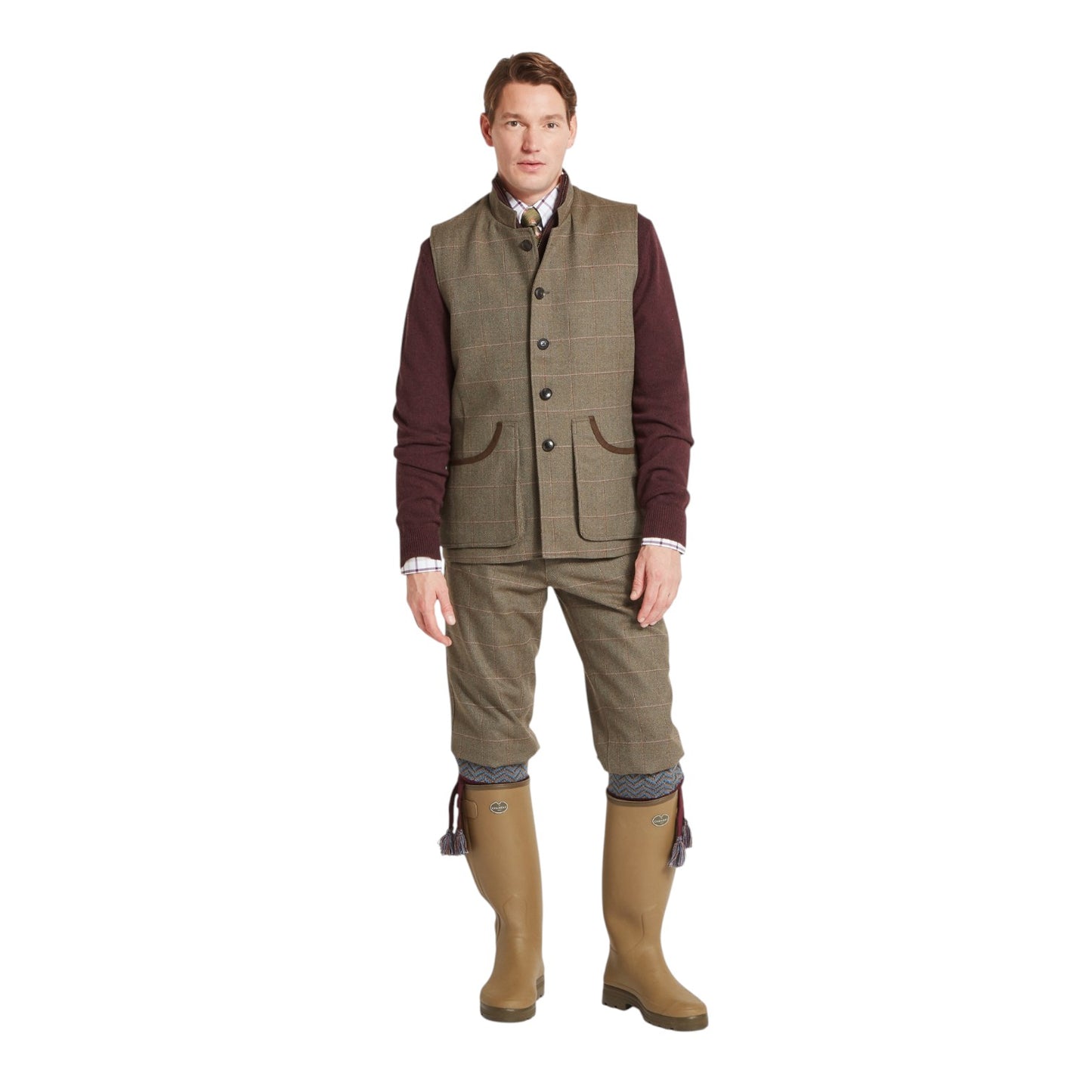 Schoffel Holcot Tweed Waistcoat Lochlane Tweed