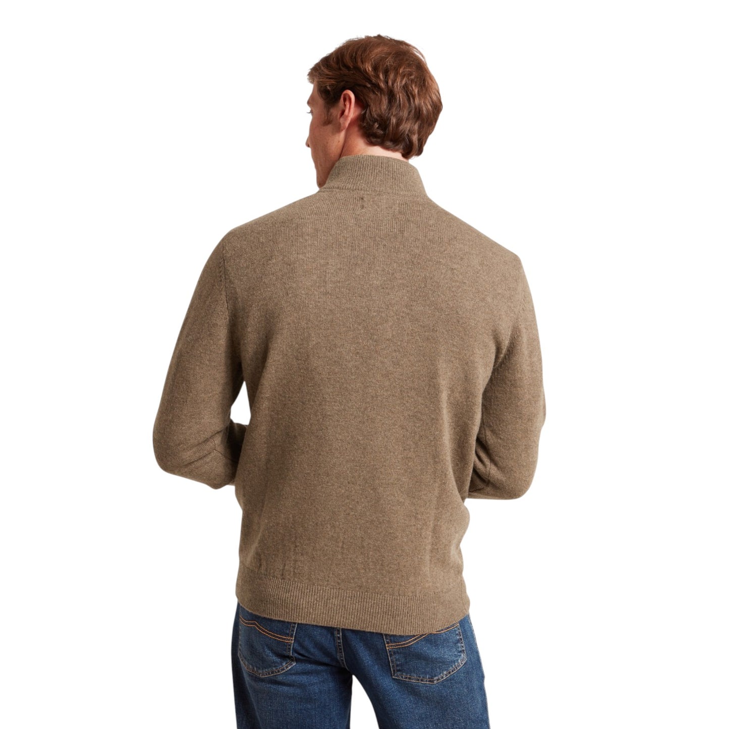 Schoffel Lewis Lambswool 1/4 Zip Jumper Mushroom